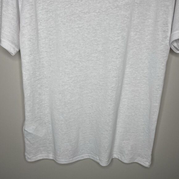 MADEWELL Tee Women XXS Linen Blend Oversized T-Shirt NEW White NR357 - Picture 10 of 14